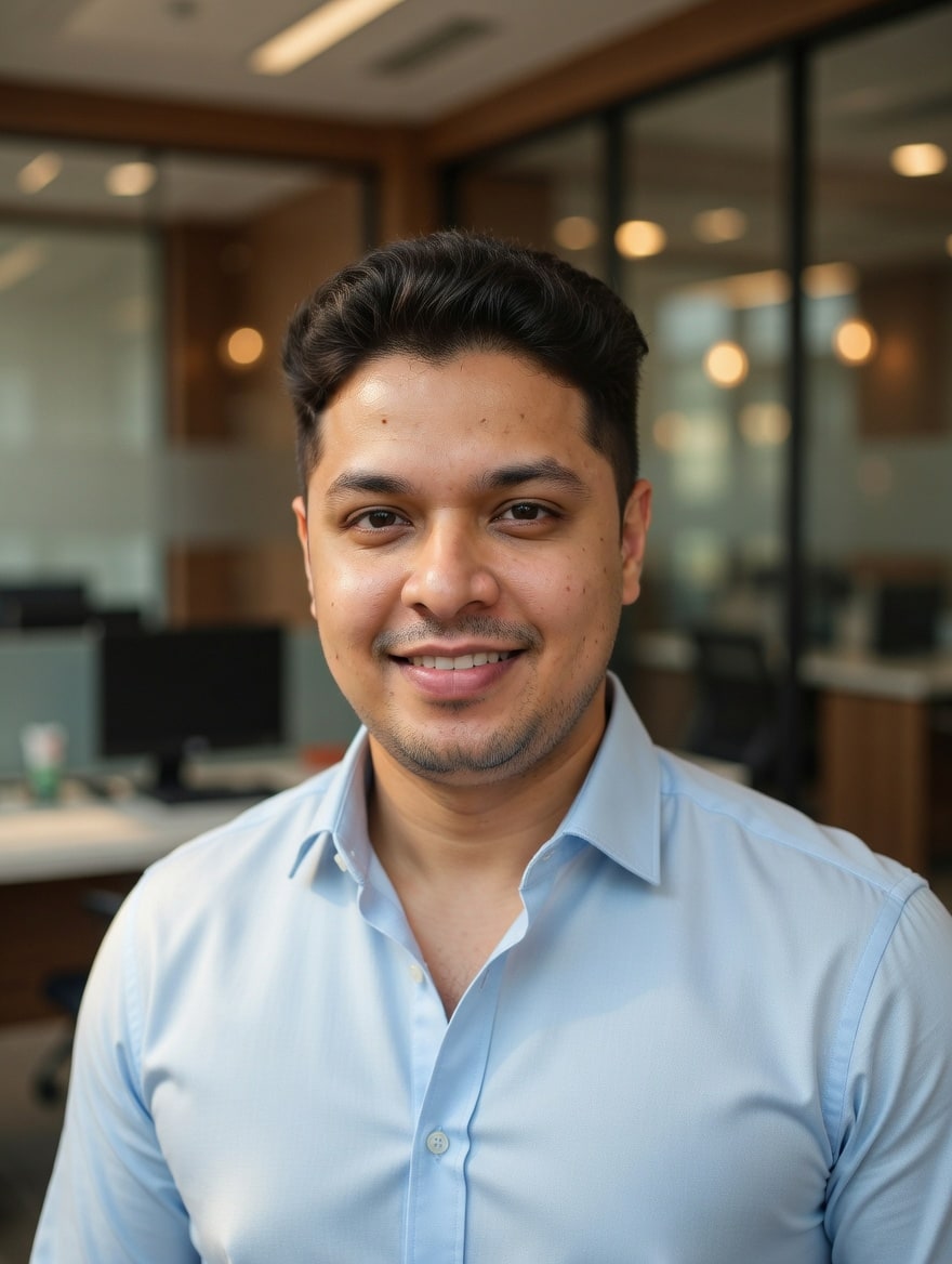 Business casual office portrait